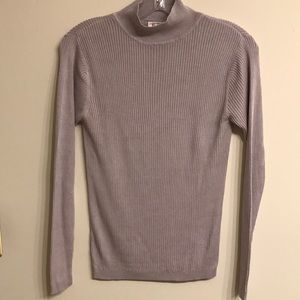 Light Purple Silk Mock Turtleneck. Size S
